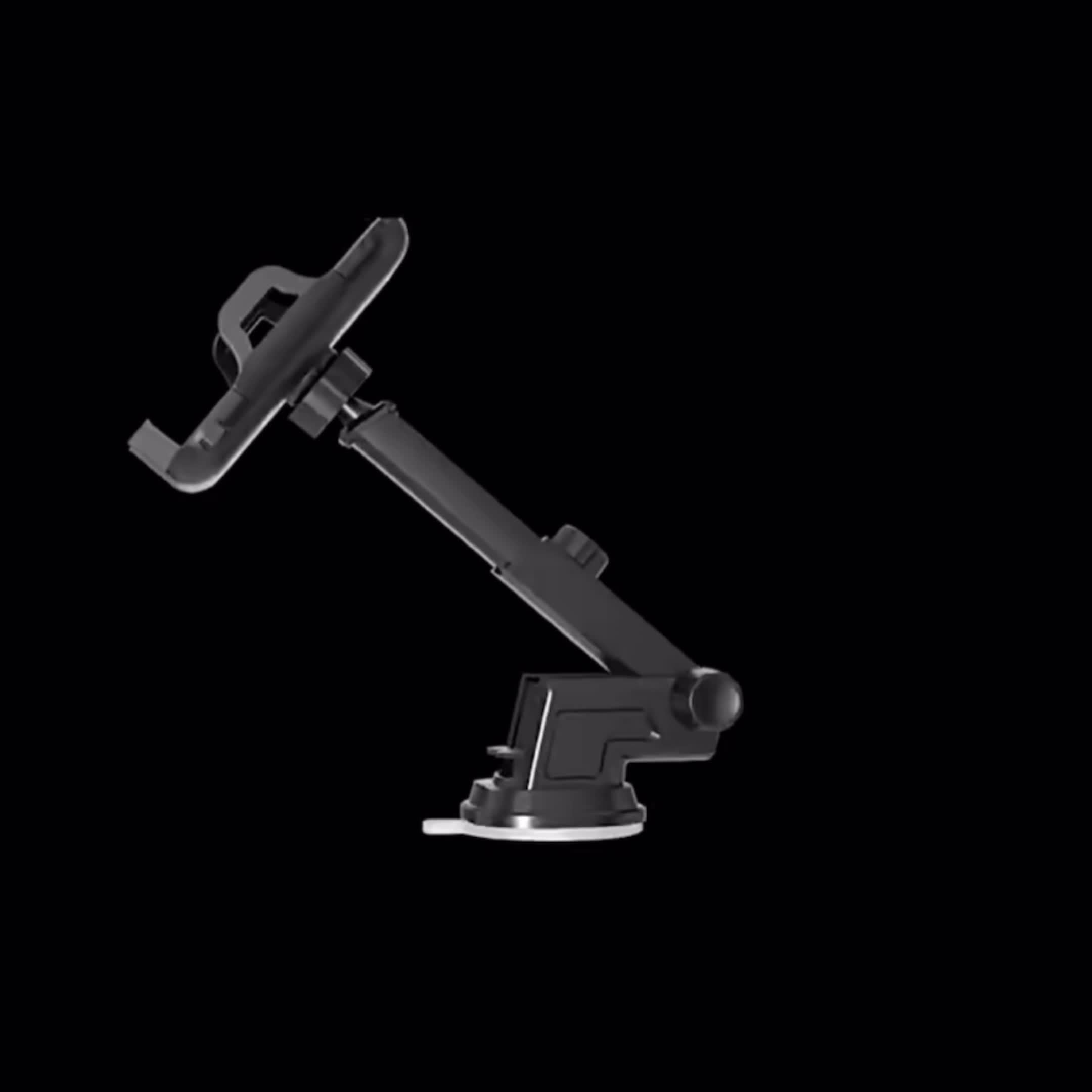 Soporte para Teléfono de Coche con Ventosa de 36.29KG de Alta Resistencia - Ajustable, Impermeable para Tablero y Rejilla de Aire con Rotación de 360°, Brazo Telescópico para una Visualización Óptima, Compatibilidad