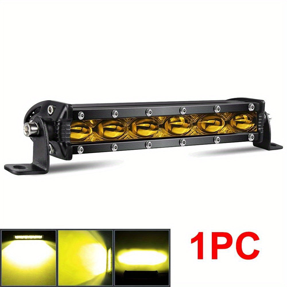 Conquista la oscuridad con la barra de luz LED delgada de 6D 20.32 cm 12V 24V. Potente luz de trabajo todoterreno para camiones, vehículos todo terreno, automóviles: perfecta para aventuras 4x4.