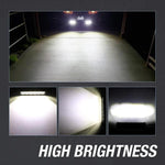 Conquista la oscuridad con la barra de luz LED delgada de 6D 20.32 cm 12V 24V. Potente luz de trabajo todoterreno para camiones, vehículos todo terreno, automóviles: perfecta para aventuras 4x4.