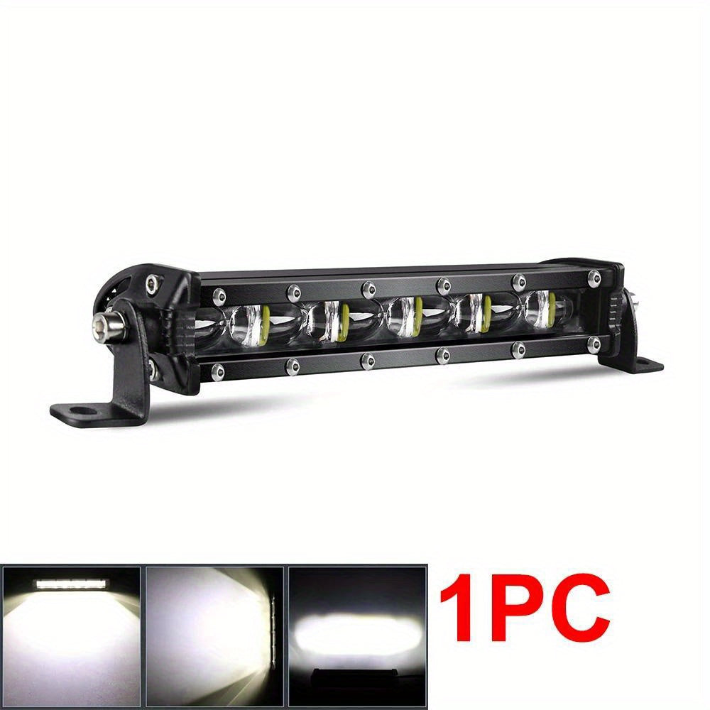 Conquista la oscuridad con la barra de luz LED delgada de 6D 20.32 cm 12V 24V. Potente luz de trabajo todoterreno para camiones, vehículos todo terreno, automóviles: perfecta para aventuras 4x4.