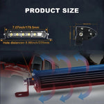 Conquista la oscuridad con la barra de luz LED delgada de 6D 20.32 cm 12V 24V. Potente luz de trabajo todoterreno para camiones, vehículos todo terreno, automóviles: perfecta para aventuras 4x4.