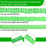 Manguera de jardín expansible duradera, 25 pies/750 cm, con pistola de agua, vaso de cierre y varios modos de aspersión - Ideal para bañar perros, regar plantas, lavar coches y duchas para mascotas, manguera de jardín | Grip ergonómico | Manguera de goma