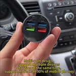 Cargador de coche de carga rápida 2 PD con 4 puertos USB y pantalla digital. Cargador de coche de carga rápida 6 en 1 con cabeza de cargador móvil de 7A. Adaptador de teléfono automático y accesorios automotrices.