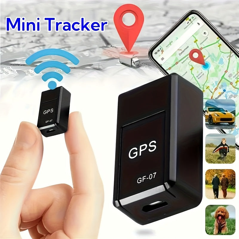 Mini rastreador GPS - Ubicador de vehículos en tiempo real con GPS magnético, batería recargable de polímero de litio, operación remota de teléfono móvil, adecuado para vehículos, camiones, hogar y seguimiento de activos (ubicación gratuita por SMS, uso p
