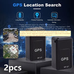 Mini rastreador GPS - Ubicador de vehículos en tiempo real con GPS magnético, batería recargable de polímero de litio, operación remota de teléfono móvil, adecuado para vehículos, camiones, hogar y seguimiento de activos (ubicación gratuita por SMS, uso p