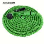 Manguera de jardín expansible duradera, 25 pies/750 cm, con pistola de agua, vaso de cierre y varios modos de aspersión - Ideal para bañar perros, regar plantas, lavar coches y duchas para mascotas, manguera de jardín | Grip ergonómico | Manguera de goma