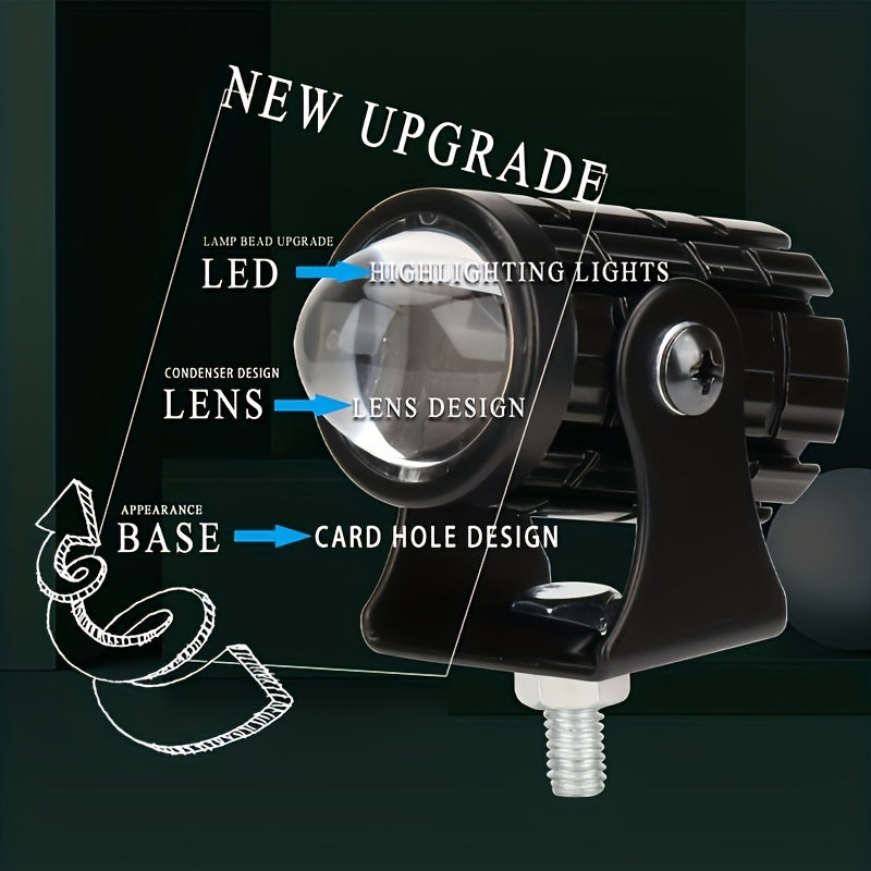 Luces LED para Motos y Camiones - Bicolor, Mini Luces de Conducción, 500-800 Lúmenes, Con Cableado, Se Ajustan a la Mayoría de los Modelos