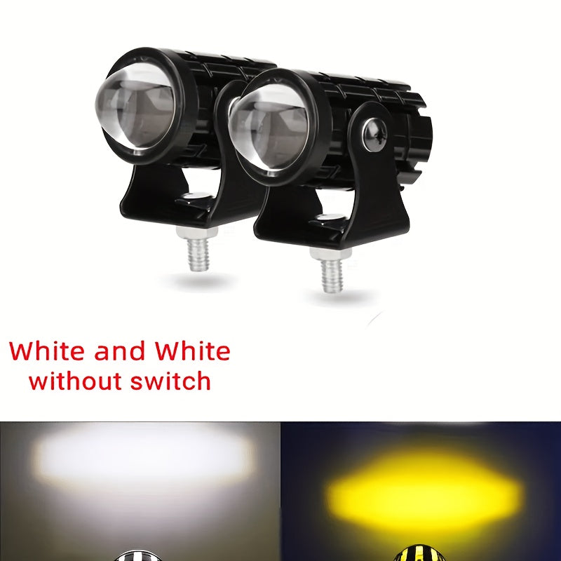 Luces LED para Motos y Camiones - Bicolor, Mini Luces de Conducción, 500-800 Lúmenes, Con Cableado, Se Ajustan a la Mayoría de los Modelos