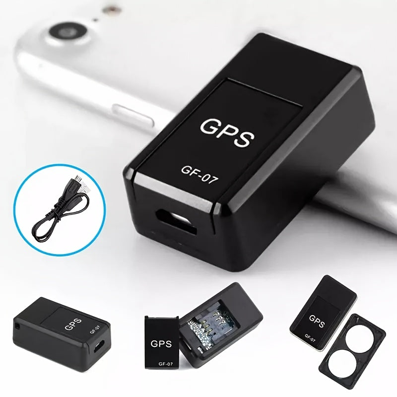 Mini rastreador GPS - Ubicador de vehículos en tiempo real con GPS magnético, batería recargable de polímero de litio, operación remota de teléfono móvil, adecuado para vehículos, camiones, hogar y seguimiento de activos (ubicación gratuita por SMS, uso p