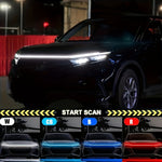 Luces de capó LED para coche, tira de decoración ambiental de 12V, no requiere batería, ajuste universal para camiones y pickups, instalación de cableado duro fácil, disponible en múltiples colores