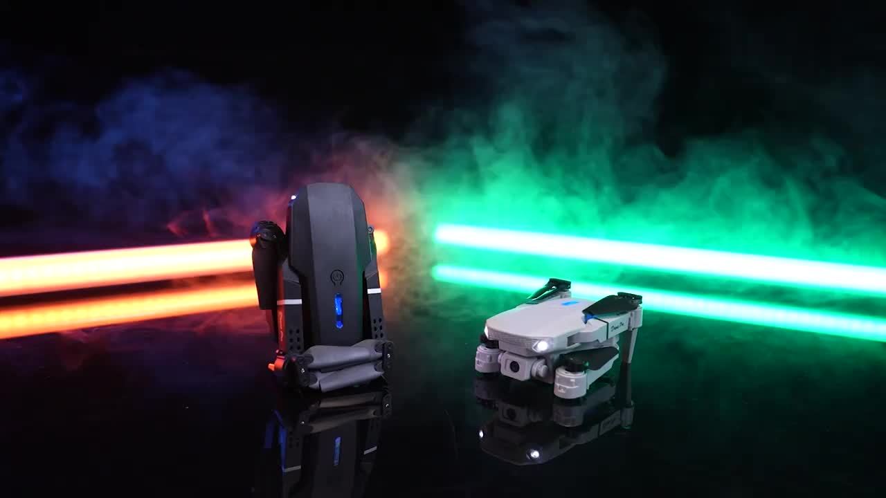 Drone E88 con cámara dual HD, batería única, regreso con una tecla, conexión WIFI, drone para fotografía aérea, altura de cuatro propulsores, control remoto, regalo de Navidad, Halloween y Acción de Gracias.