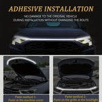 Luces de capó LED para coche, tira de decoración ambiental de 12V, no requiere batería, ajuste universal para camiones y pickups, instalación de cableado duro fácil, disponible en múltiples colores