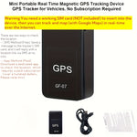 Mini rastreador GPS - Ubicador de vehículos en tiempo real con GPS magnético, batería recargable de polímero de litio, operación remota de teléfono móvil, adecuado para vehículos, camiones, hogar y seguimiento de activos (ubicación gratuita por SMS, uso p