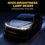 Luces de capó LED para coche, tira de decoración ambiental de 12V, no requiere batería, ajuste universal para camiones y pickups, instalación de cableado duro fácil, disponible en múltiples colores