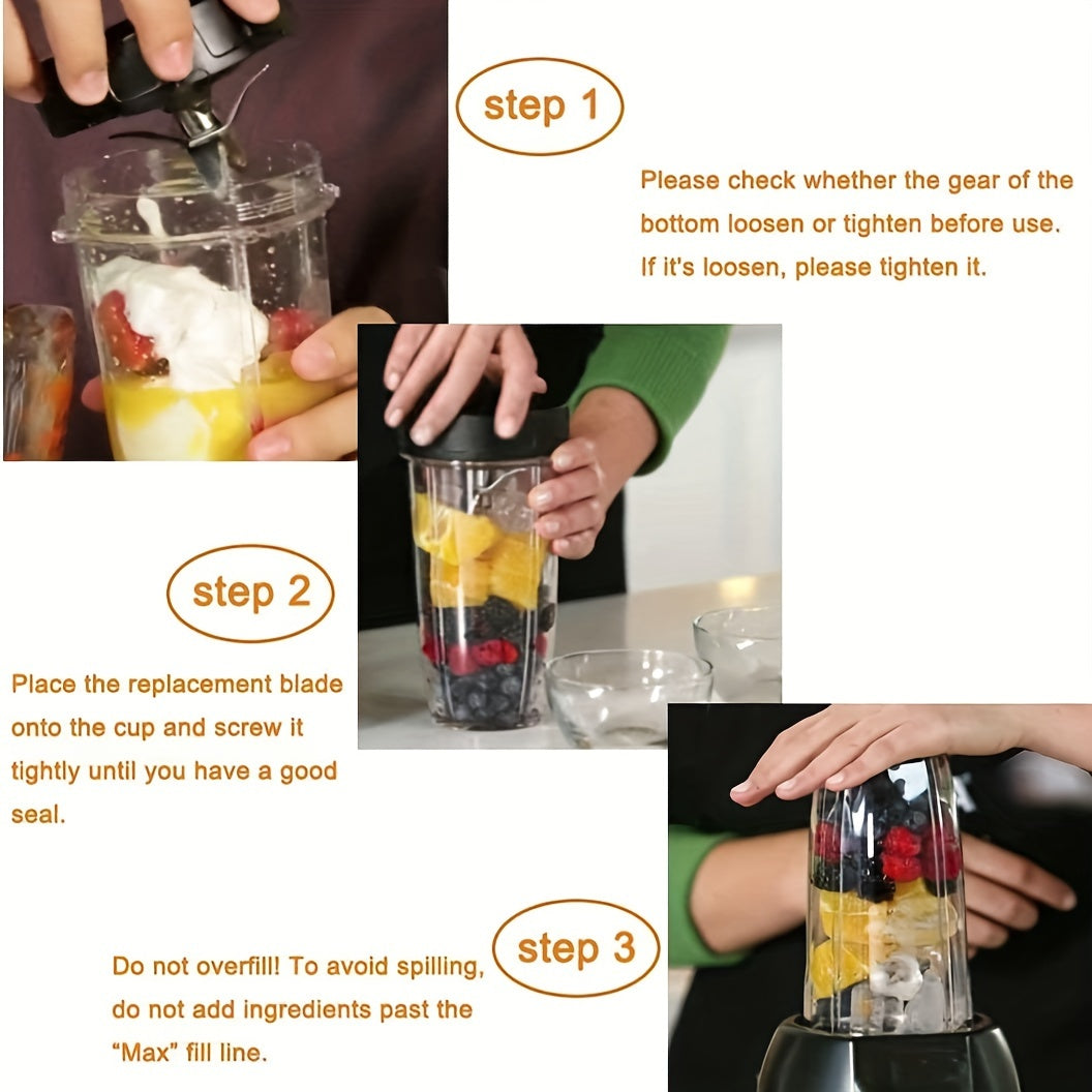 Nutri Ninja Auto iQ Serie 900W/1000W Modo y Taza de Reemplazo de Cuchilla de Blender Duo 2, 24oz