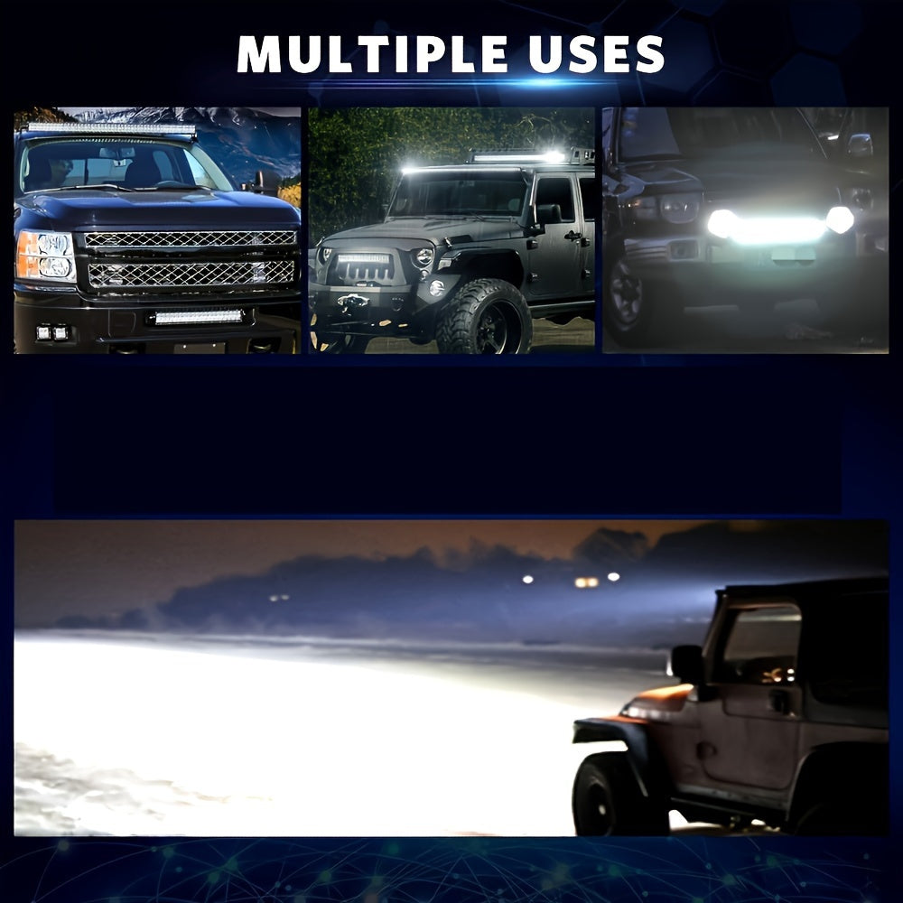 1pc Barra LED Ultra Delgada - 12/20 Pulgadas, Ajuste de Ángulo 360°, Iluminación para Camiones, ATV, SUVs y Off Road 4x4, 12-24V, Luces LED para Camionetas