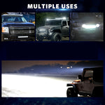 1pc Barra LED Ultra Delgada - 12/20 Pulgadas, Ajuste de Ángulo 360°, Iluminación para Camiones, ATV, SUVs y Off Road 4x4, 12-24V, Luces LED para Camionetas