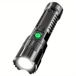 1 linternas ultra brillantes, recargables por USB, con zoom telescópico, haz ancho, linterna de emergencia portátil, adecuada para exteriores, aventuras, iluminación de trabajo.