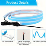 Luces de capó LED para coche, tira de decoración ambiental de 12V, no requiere batería, ajuste universal para camiones y pickups, instalación de cableado duro fácil, disponible en múltiples colores