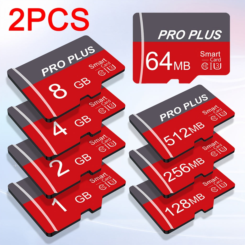 2 piezas Tarjeta de Memoria 8GB, 4GB, 2GB, 1GB Alta Velocidad Flash Micro SD Tarjeta 512MB, 256MB, 128MB, 64MB A1/C10/U3 para Tableta/Cámara/Teléfono Móvil/Portátil/PC/Audio del Coche/Consola de Juegos - ¡Almacena Tus Archivos con Seguridad!
