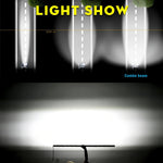 1pc Barra LED Ultra Delgada - 12/20 Pulgadas, Ajuste de Ángulo 360°, Iluminación para Camiones, ATV, SUVs y Off Road 4x4, 12-24V, Luces LED para Camionetas