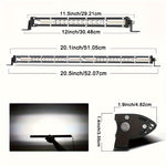 1pc Barra LED Ultra Delgada - 12/20 Pulgadas, Ajuste de Ángulo 360°, Iluminación para Camiones, ATV, SUVs y Off Road 4x4, 12-24V, Luces LED para Camionetas